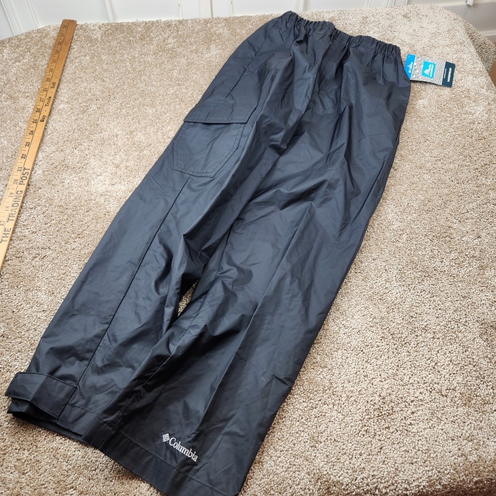 Columbia Cypress Brook II Rain Pants Youth Small Black Waterproof RY8037-010 NEW